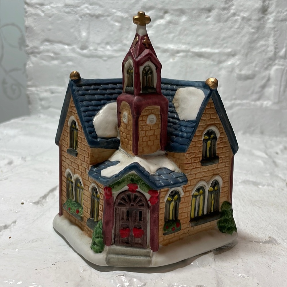 Ceramic Christmas Village Church